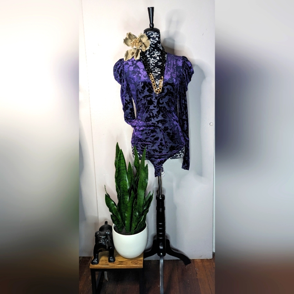 Free people Body Suit Purple lace